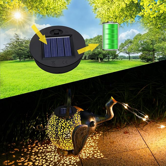 Solar Lights Replacement Top 4 Pack - 2.76 Inches Outdoor Replacement Solar Light Parts, LED Solar Lantern Light Lids, Waterproof Solar Lights Replacement Top Kit for Outdoor DIY Hanging Lanterns