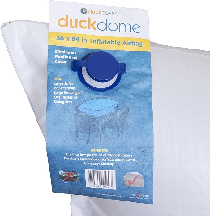 DUCKCOVERS DD2432 Duck Dome Airbag, 32" L x 24" W, White, Patio Furniture Covers