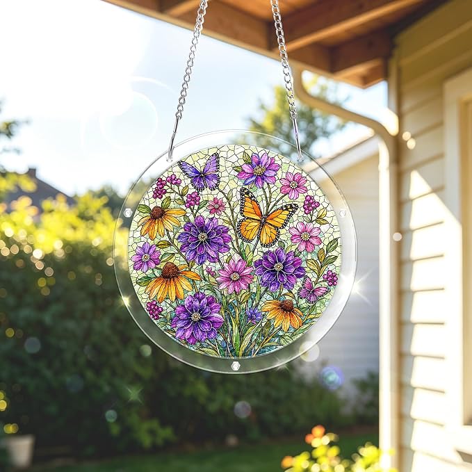 Acrylic Puzzle Suncatcher, Sun Catchers Puzzle for Window Hanging | 7.4 Inch Garden Spirit DIY Suncatcher Puzzle for Adults, Ideal Gifts for Women, Men, Wife, Mom, Home & Garden Decor