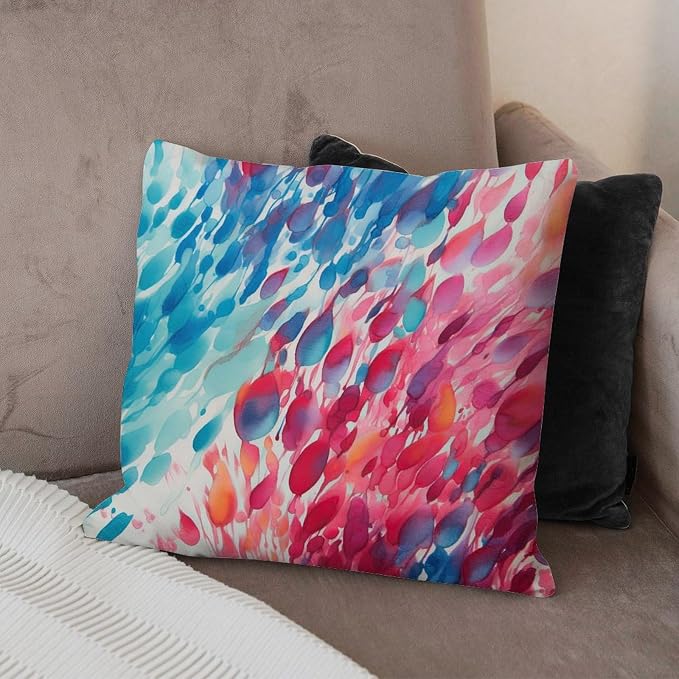 Make It Rain Fiesta Pillowcase Rainbow Colorful Cushion Cover 20x20 INClassic Accent Decorative Cushion Covers Home Decor for Patio Couch Bench