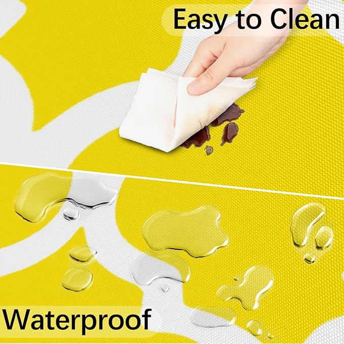 Fitted Round Tablecloth with Umbrella Hole and Zipper Yellow Moroccan Outdoor Elastic Table Cloth 36"-44" Oil-Proof Waterproof Morocco Geometric Patio Table Cover for Dining Picnic Party