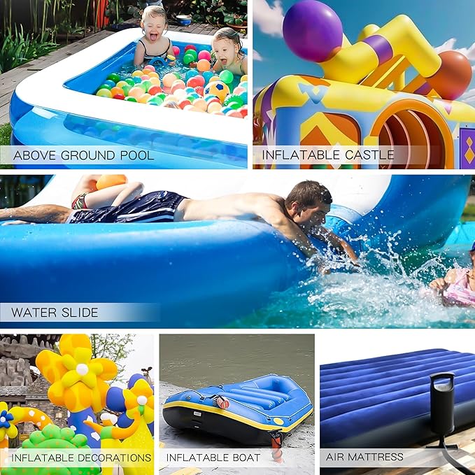 Breliter Inflatable Patch Repair Kit - Waterproof TPU Pool Repair Tape, Heavy Duty Repair Patch for Air Mattress, Bounce House, Inflatable Toys, Tent, Swimming Ring - 10 Packs of 6in x 6in, Square