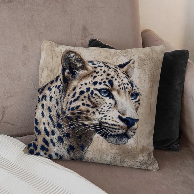 Antelope Black Animal Print Cushion Cases Leopard Graphite Dot Throw Pillow Cover Farmhouse Modern Decorative Pillow Covers for Patio Furniture Porch 26x26 in