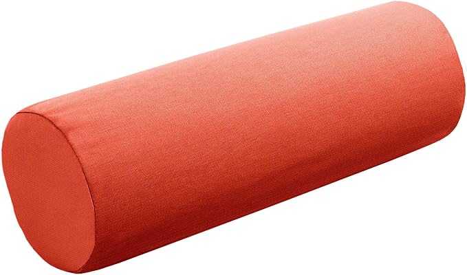 Cushion Source 20" x 6" Sunbrella Bolster Pillow, Indoor/Outdoor Decorative Support Pillow, Fade and Water Resistant, Sunbrella Melon