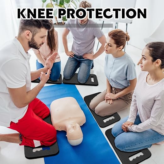 Riakrum 20 Pcs Garden Kneeling Pad Garden Knee Pad Thick Foam Knee Mat Waterproof Cushion for Kneeling Multi Functional and Church Kneeler for Praying, Baby Bath, Yoga, 15.4 x 6.7 Inch (Black)