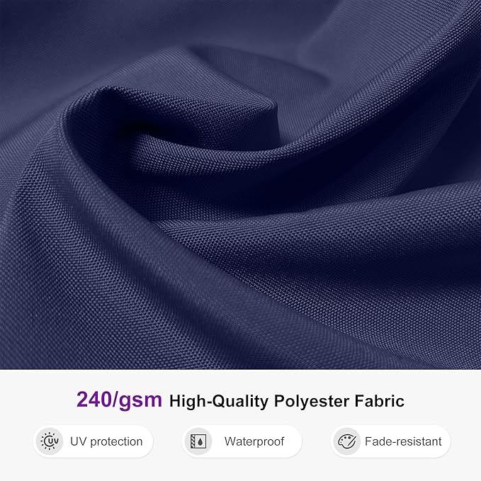 PURPLE LEAF 13ft Patio Umbrella Outdoor Round Umbrellas Large Cantilever Umbrella Windproof Offset Umbrellas Heavy Duty Sun Umbrella for Garden Deck Pool Patio, Navy Blue