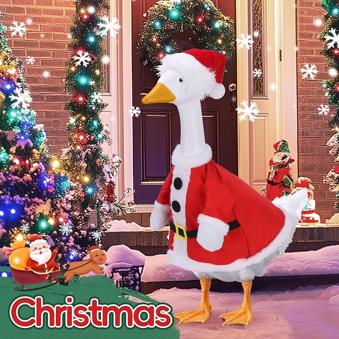 8 Set Porch Goose Outfits, Porch Goose Holiday Outfit, Christmas Fall Halloween Summer 4th of July Easter St. Patrick Valentine's Day Lawn Porch Goose Clothing for 23" Lawn Goose Patio Yard Decor