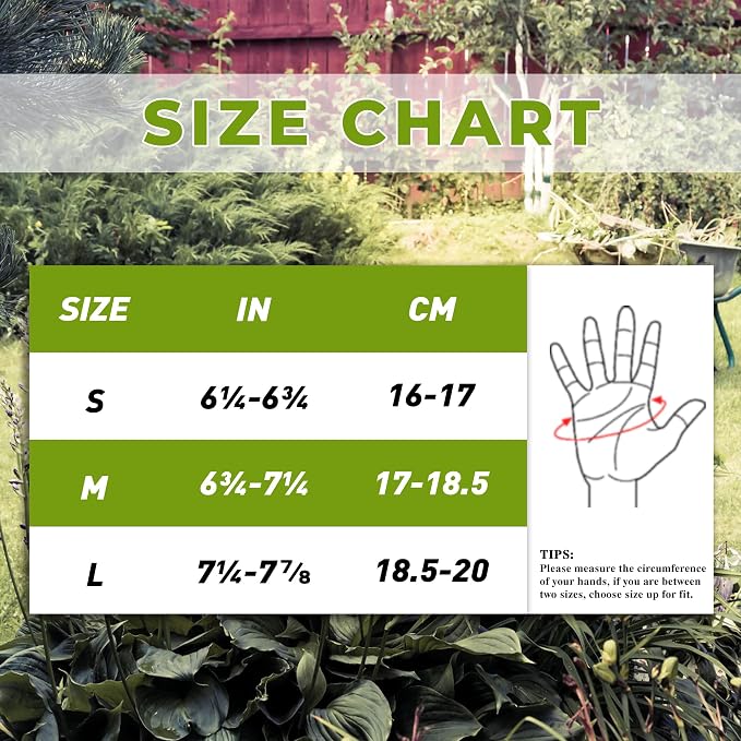HANDLANDY Gardening Gloves for Women, Leather Garden Glove, Gardener Gift | Breathable Floral Ladies Leather Garden Yard Gloves, for Trimming, Weeding, Digging, Planting, Pruning