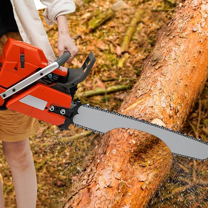 71CC 28" Gas Chainsaw Gas Powered Chainsaws Handheld Cordless Petrol Gasoline Chain Saw for Wood Cutting, Tree Stump Trimming