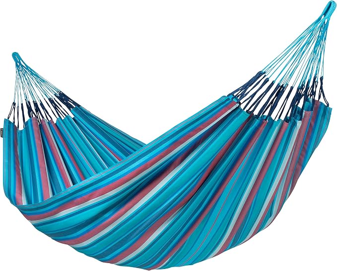 LA SIESTA Brisa Kingsize Outdoor Hammock — Colombian-Made Polypropylene, UV & Weather Resistant, for Backyard & Patio - Wave