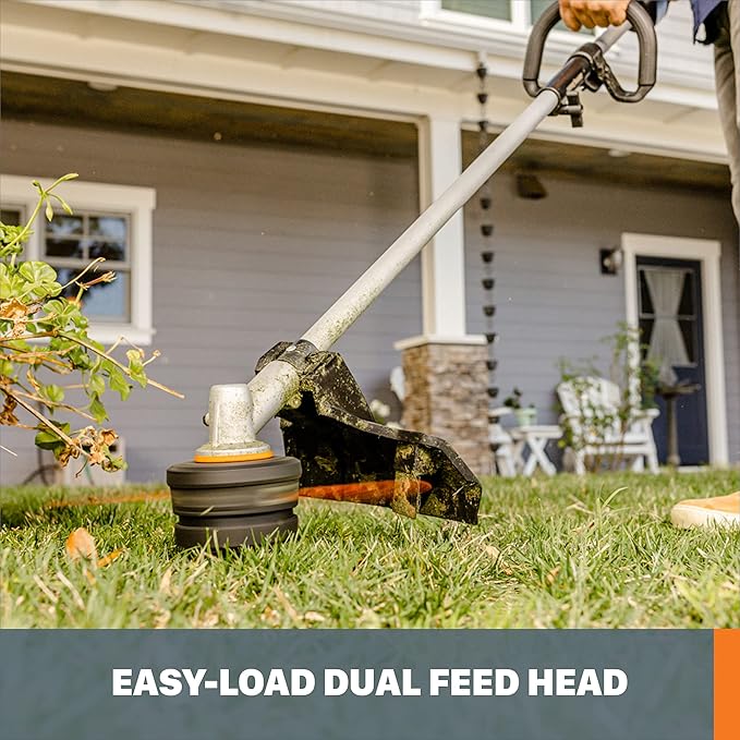 WORX WG186 40V Nitro Power Share Cordless Attachment-Capable Driveshare 15" String Trimmer with WA0222 40V Nitro Driveshare Pole Saw Attachment