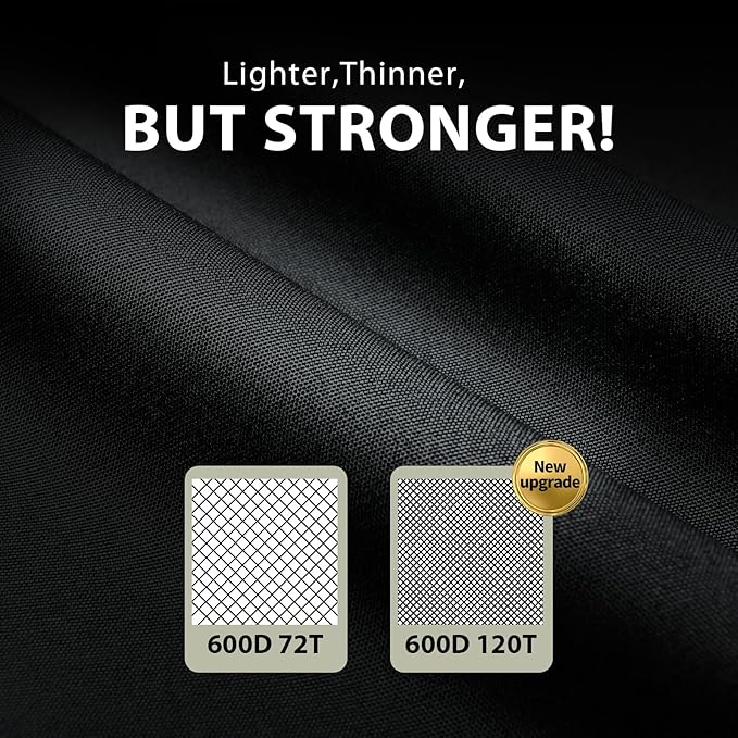 KylinLucky L-Shaped Patio Sectional Sofa Cover 104"x83", Heavy Duty Waterproof Outdoor Couch Cover, All-Weather Protection for Large Sectional with Chaise, Black