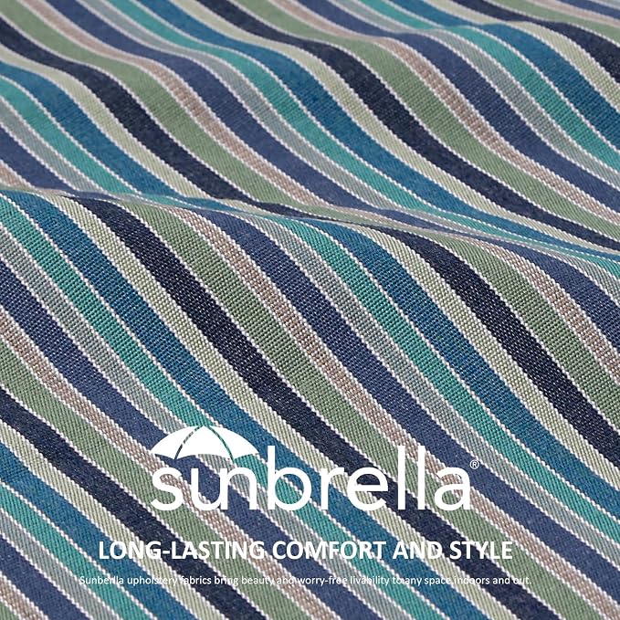 Unimatta Outdoor Sunbrella Decorative Throw Pillow Covers Only, Pack of 4, 17"x17" & 20"x12" Water Repellent Replacement Lumbar Pillow Case for Patio, Couch, Sofa and Patio Furniture, Swell Turquoise