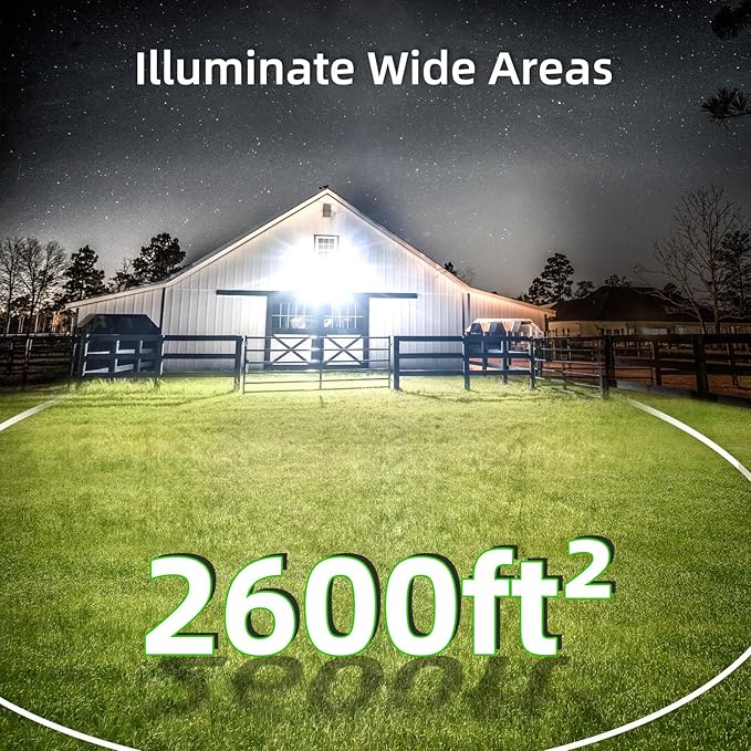 Kekeou LED Flood Light Outdoor 100W Stadium Lights 14000LM Super Bright Field Lights 6500K IP67 Waterproof Adjustable Angle Baseball Arena Light for Yard House