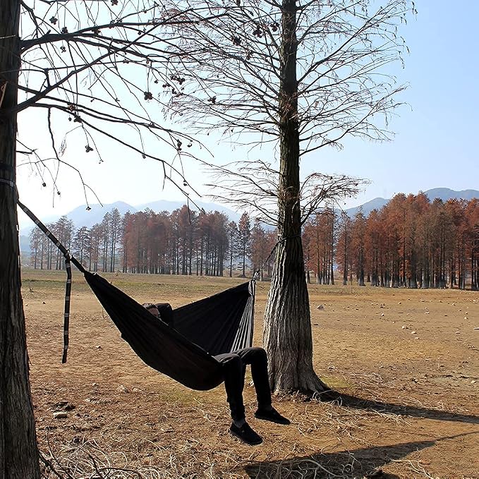 Sunyear Camping Hammock with Rain Fly and Removable No See-Um Net - Outdoor Hammock Accessories-Hammock Tent for Outside-Keep Side Wind&Rain-Large and Heavy Duty