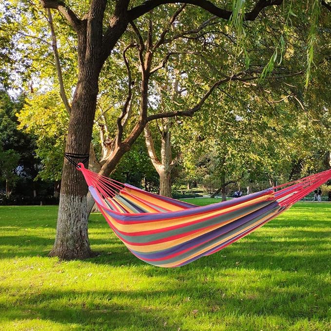 YKS Canvas Hammock (79 Inch × 34 Inch, 330 Pounds Maximum Capacity)