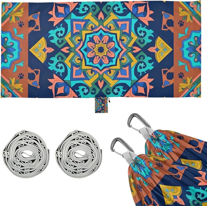 Ornate Pet Camping Hammock Fabric for Outside Patio Garden