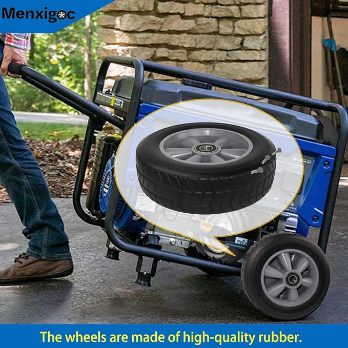 Portable Generator WGen5300 Series Never-Flat Wheel and Handle Kit Outdoor Power Equipment, Compatible with WGen5300DF and WGen5300DFc