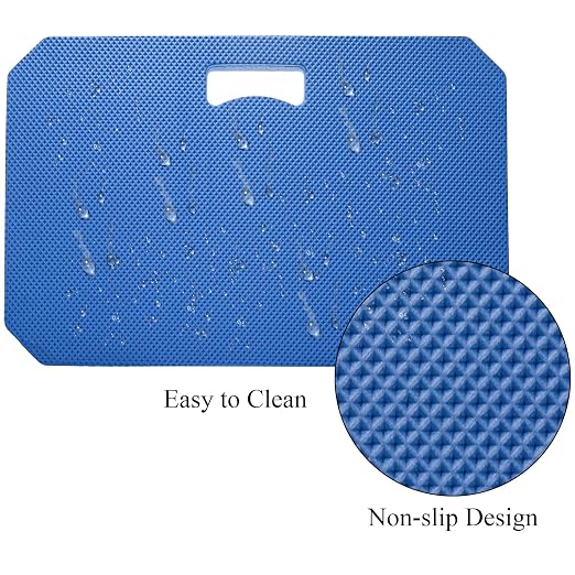 Hacaroa Set of 3 Extra Thick Kneeling Pad, High Density Foam Garden Kneeler, Comfortable Knee Pad Cushion for Work, Yoga Exercise, Baby Bath, Lightweight, Water Resistant, Blue