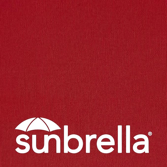 Outdoor Sunbrella Decorative Pillows with Coconut Button Pack of 4, 16" x 16" Outdoor Pillow Set for Couch Bed Throw Patio Sofa, Canvas Jockey Red