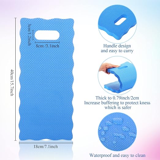 Woanger 12 Pcs Garden Kneeling Mat Foam Knee Mat Gardening Waterproof Knee Cushion for Baby Bath Seat Floor Yoga Exercise Seating Praying Work Classroom, 15.7 x 7 x 0.8 Inch (Multicolor)