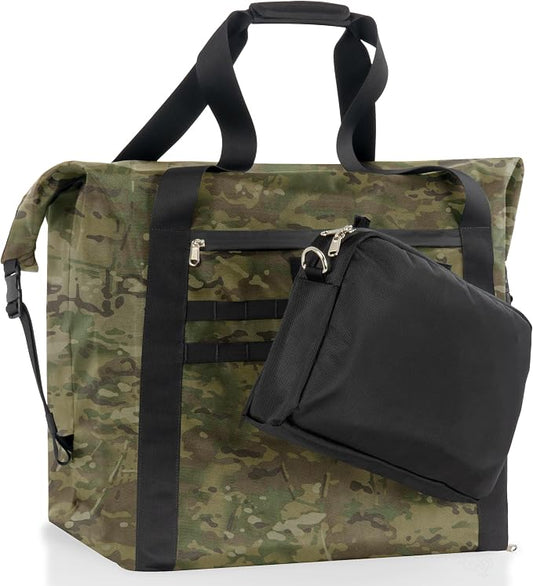 Xtreme Sight Line ~ AQUA G CUBƎ 100 Waterproof Faraday Bag + XTECH Faraday Bag for Medium to Large Generators and Electronics ~ Protects Against EMP/CME/EMF/RF ~ Multicam Camo Combo
