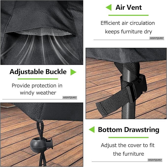 Patio Furniture Covers Waterproof, Heavy Duty 600D Outdoor Furniture Covers for Outside Sectional Sofa Set,Tear Resistance and Anti-UV, Black,98"L x 78"W x 32"H