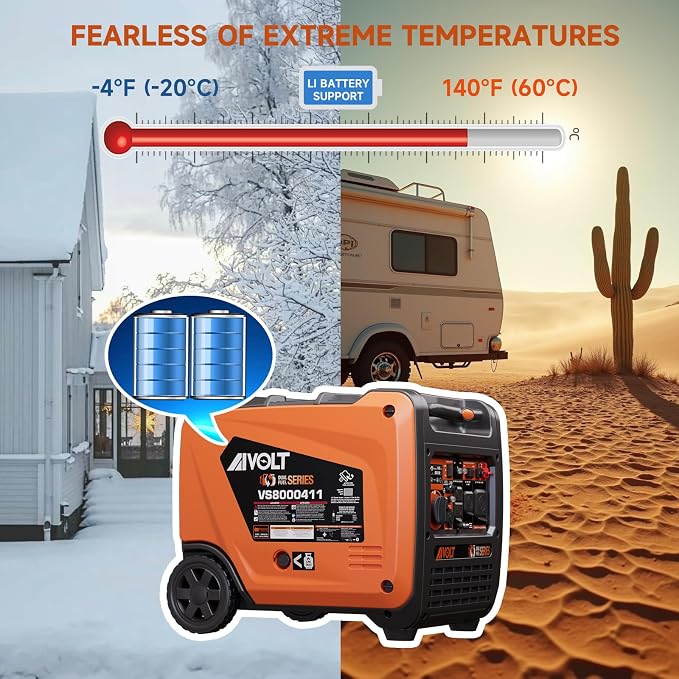 AIVOLT 8000W Dual Fuel Inverter Generator, Super Quiet Electric Start Portable Generator Gas Propane Powered for Home Backup, RV, Camping & Travel - CARB Compliant
