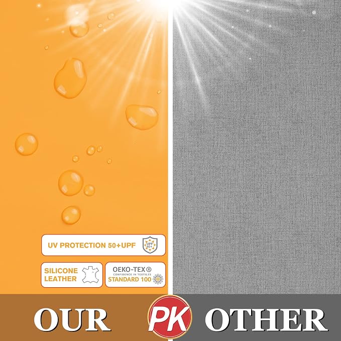 Pack of 2 Outdoor Waterproof Pillow Covers 20x20 Inch- Silicone Leather Garden UV Fade Resistant Pillowcases Square Cushion Cases Durability Decorative for Patio Porch Couch, Yellow