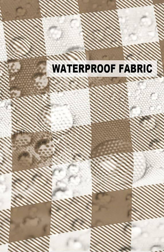 Outdoor Waterproof Throw Pillow Covers Set of 2 Light Brown Buffalo Check Plaid Pillowcases 20x20 Inches Farmhouse Style Patio Decorative Pillows Cushion Case Patio Pillows for Couch Bed Chair Garden