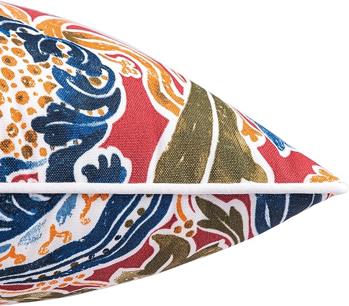 JMGBird Colorful Pillows Red Outdoor Pillows with Inserts Included | 12 x 20 Outdoor Pillow insert Waterproof Outdoor Throw Pillows Patio Pillows for outdoor furniture