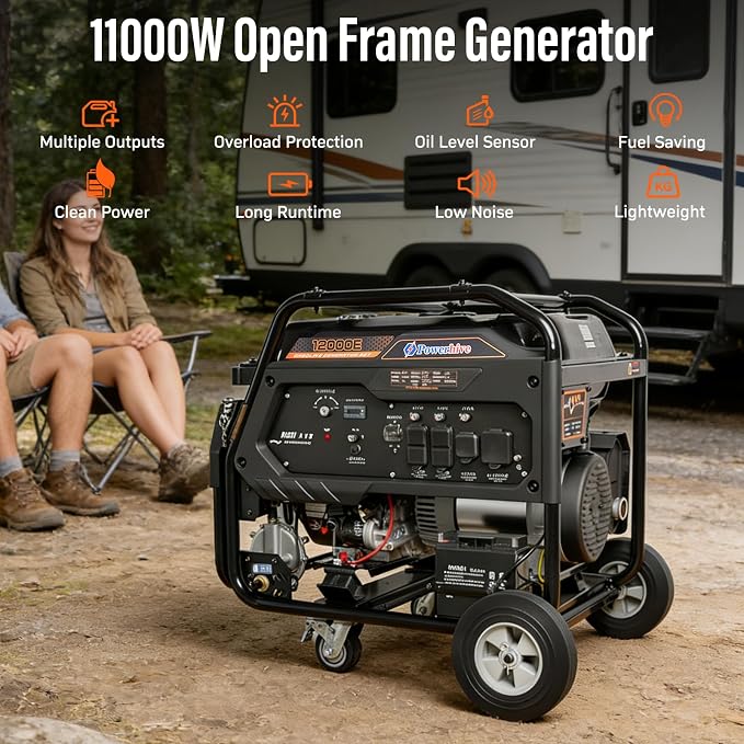 Dual Fuel Generator for Home Backup Outdoor Camping, Remote Electric Start, Transfer Switch Ready, RV & Emergency Ready, 11000 Watt Generators Gas and Propane