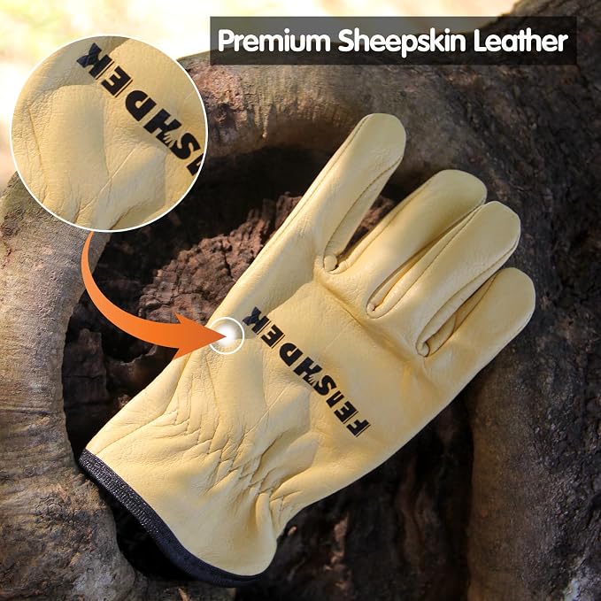 Kids Leather Gardening Gloves, Toddler Work Gloves, Perfect for Children Gardening for Kids Age 2-7 | Flexible, Lightweight, Perfect for Children Leather Work Glove for Outdoor Activities, Garden, DIY, Planting, Hiking, Cycling