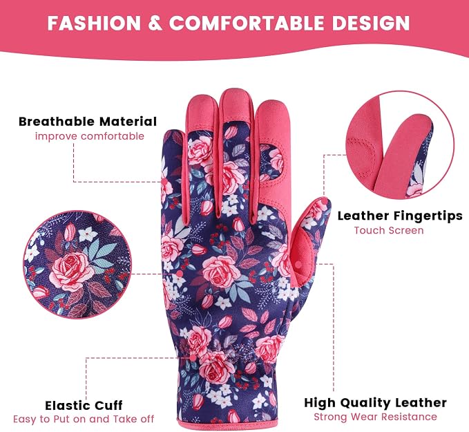 Gardening Gloves,Garden Gloves for Women Firm Grip Breathable Thorn Proof
