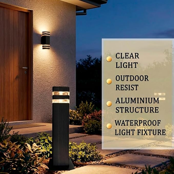 Wired Ground Lights Outdoor Waterproof IP65 Super Bright Starburst Shadow Pattern E27 Socket Light, 1 Pack Professional Heavy-Duty Ground Standing Lighting for Pathway, Driveway, Yard, Deck