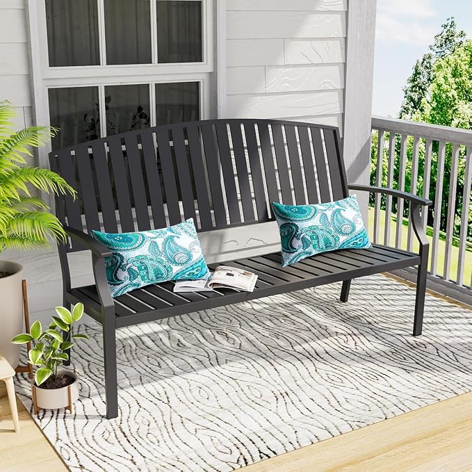 2 Pack Waterproof Outdoor Pillows, 12x20 Outdoor Lumbar Pillows | Patio Furniture Pillows, Decorative Throw Pillows, Waterproof &Fade Resistant, Removable & Washable, Paisley Blue