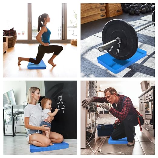 HOOPLE 2 Pack Extra Thick Kneeling Pad, Large Foam Kneeling Cushion for Gardening, Bathing, Exercise, Yoga & Garage Work, Waterproof Comfort Knee Mat, Durable Outdoor Garden Kneeler 17.5 x 11 x 1 Inch