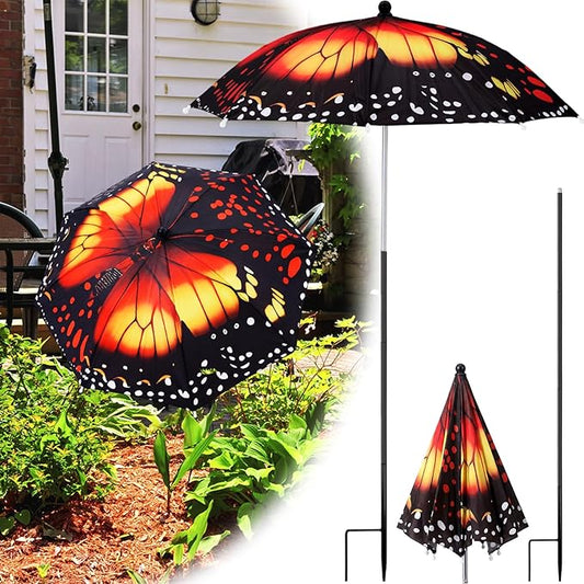Plant Umbrellas for Outdoor Plants, Large Garden Plant Umbrella Shade Upgraded Adjustable Angle Height for Potted Plants Garden Beds