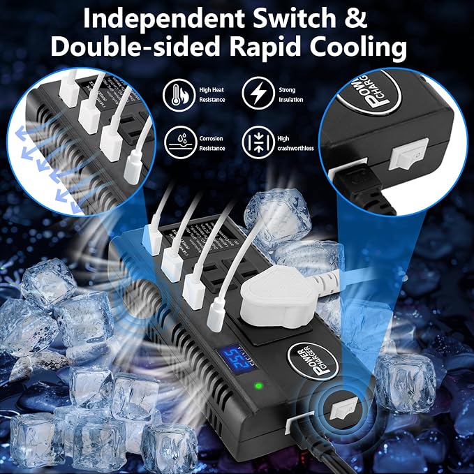 Car Power Inverter 120W DC 12V 24V to AC 110V Car Charger Adapter with 3 AC Outlets Dual Cigarette Lighter 4 USB Ports Charger Quick Charging 3.0 for Phones Tablets Laptops Kindle (Black)