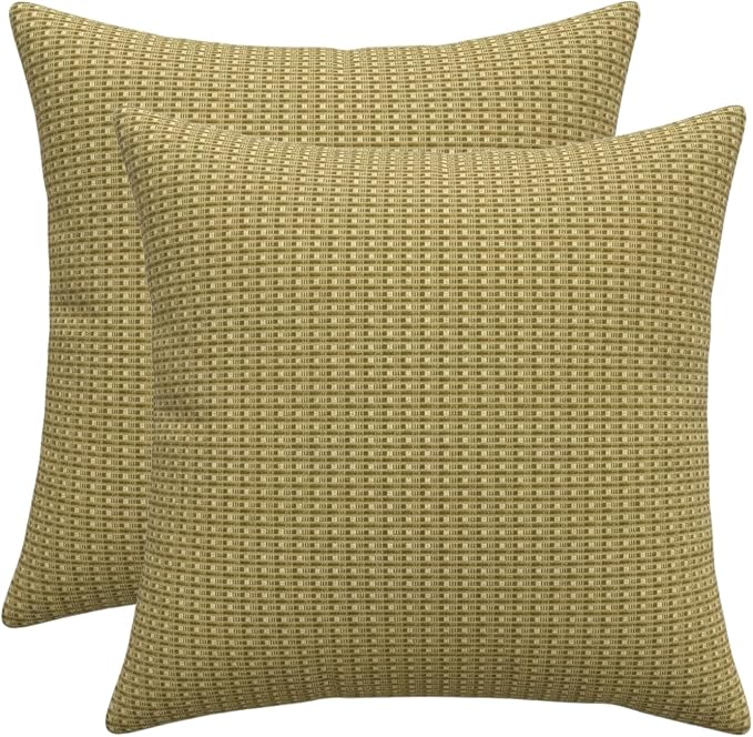 RSH DECOR Square Throw Pillows Set of 2, 20" x 20", All-Weather Outdoor Pillows, Future Mineral, Made in USA