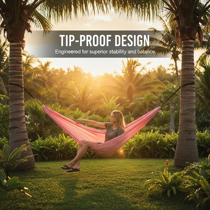 Outdoor Hanging Hammock for Adults, Foldable Travel Hammock with Lightweight Rope and Easy Installation, Perfect for Garden, Patio, Camping Trips, Relax and Enjoy Comfort Anywhere