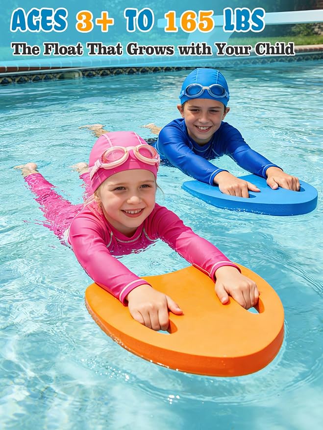 Swimming Kickboard for Kids - Swimming Training Aid Kickboard with Handrail Hole, Practising Swimming Kickboard for Beginners, Safety Swim Board Auxiliary for Children Summer Pool Party