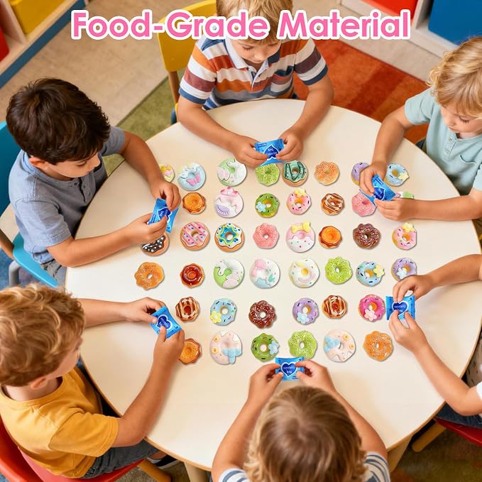 Mini Glow In The Dark Animal Resin Models, Resin Animals Mystery Bags, Individually Wrapped Blind Bags Tiny Animal Figurines, Collectible Mini Animals For Fairy Garden, DIY Crafts (100, Doughnut)