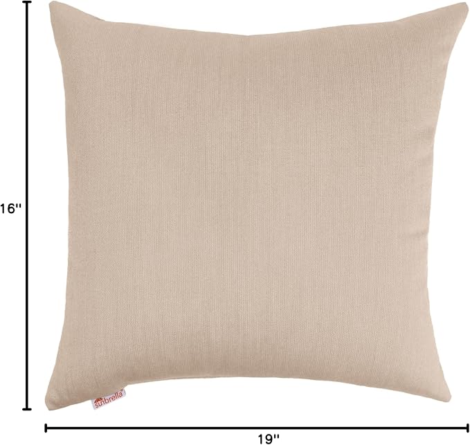 Austin Horn Classics Sunbrella Knife Edge & Filled Pillow - Set of 2, One 20" and One 13"x20" Sand