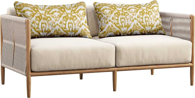 Indoor/Outdoor Polyester Fabric Lumbar Pillow Cover, All-Weather Waterproof Rectangular Cushion Case for Patio Furniture, 16 x 24 Set of 2 - Ikat-29