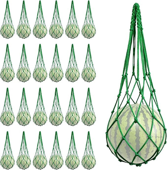 24 Pcs Watermelon Hammocks for Garden Trellis, Heavy Duty Melon Support Nets, Reusable Hanging Fruit Slings for Watermelon, Pumpkin, Cantaloupe, Squash and Vertical Gardening