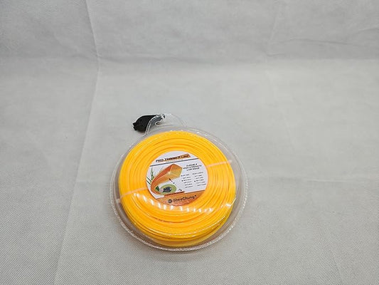 Weedeater line, Orange Square Twisted Trimmer Line 0.08" X 131Feet, Heavy Duty Weed Eater String, Premium Commercial Weed Wacker String Premium Nylon String Trimmer Line for Medium& Heavy Grass&Weeds