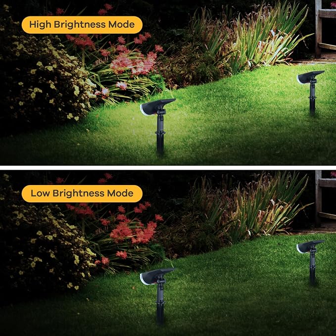 Linkind Solar Spotlight Outdoor Waterproof Dusk to Dawn Cool White 10 Pack | StarrayS Mini, 2 Lighting Modes, 6500K, IP65, Adjustable Head for Landscape Garden Yard Patio Flag Tree Backyard Pathway