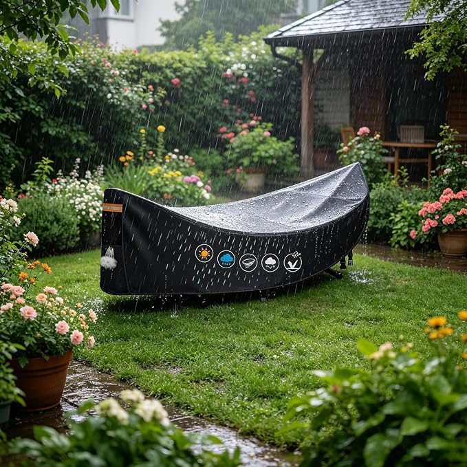 Hammocks Cover Waterproof - Breathable, Large Hammocks Cover with Buckle, Patio Hanging Chaise and Stand Cover, Universal Outdoor Hammock Cover for Garden, Patio & Beach Hammock Stand (Black#B)