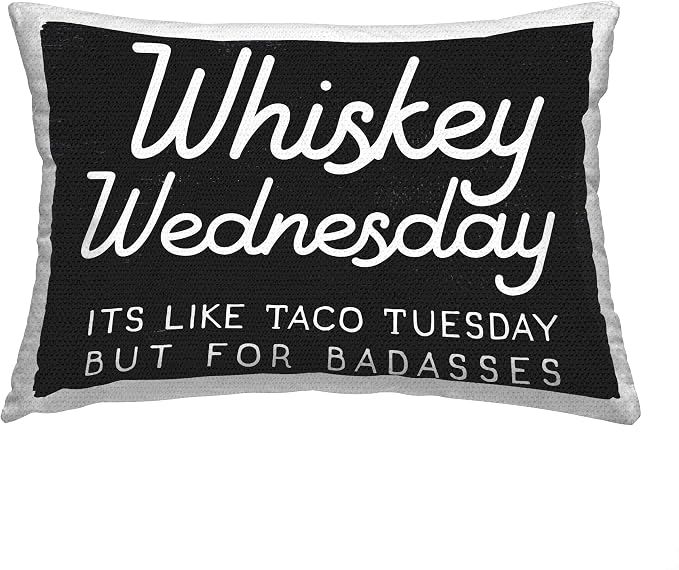 Stupell Industries | Sassy Whiskey Wednesday, 14 x 20 | Outdoor Pillow, Made in USA - By Lil' Rue